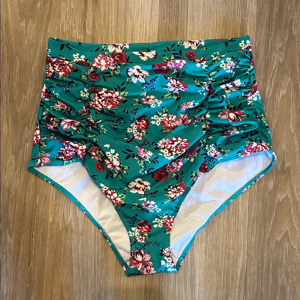 Floral High-Waisted Bikini Bottom